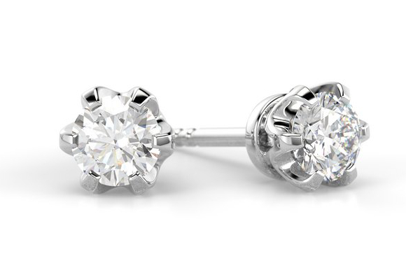 Festive Classic timanttikorvakorut 129-040K-VK