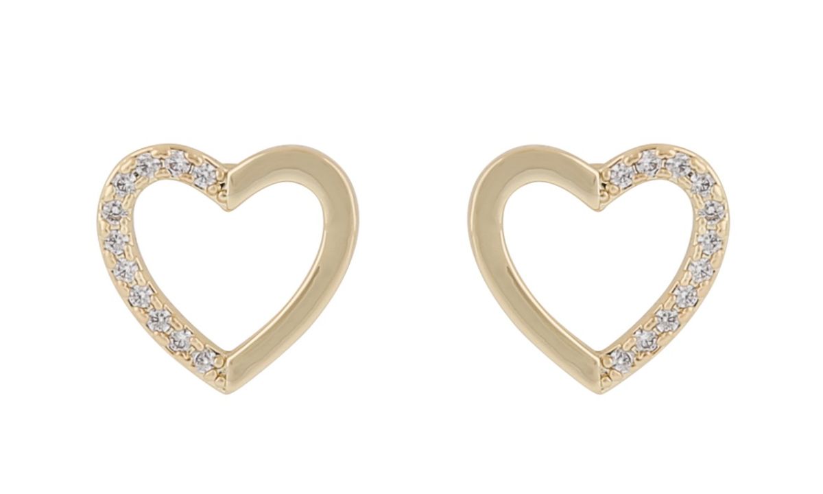 SNÖ Of Sweden Brooklyn suuret kullanväriset sydänkorvakorut 1295-6300 251-ONE