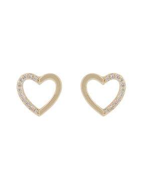 SNÖ Of Sweden Brooklyn suuret kullanväriset sydänkorvakorut 1295-6300 251-ONE