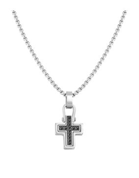 Nomination Manvision silver black ristikaulakoru 133006/007
