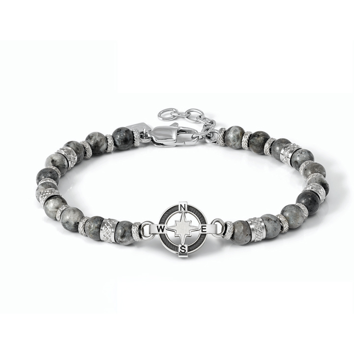 Nomination Manvision teräsrannekoru jaspis 133016/061