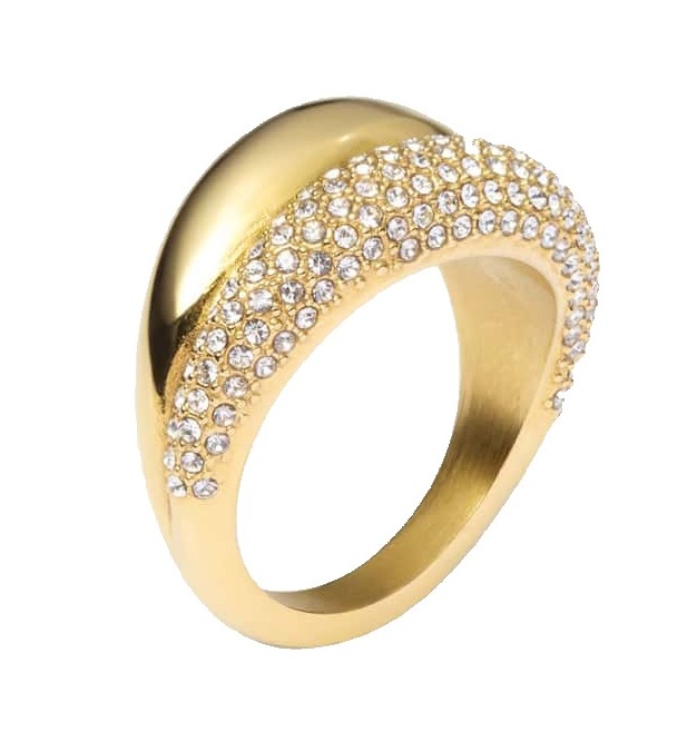 Mockberg Pavé daring kullattu sormus MB0209