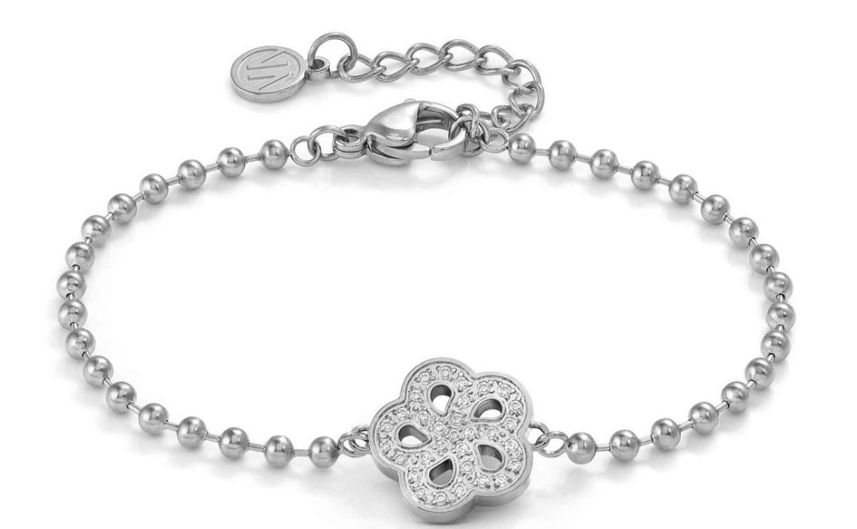 Nomination Soffio D'amore teräsrannekoru zirkonioilla Flower 134000/059