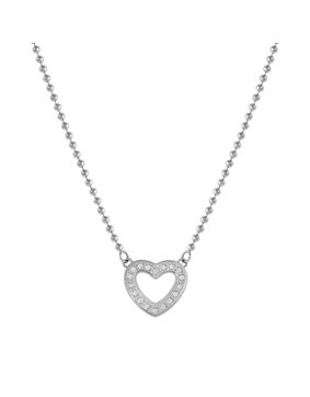 Nomination Soffio D'amore teräskaulakoru zirkonioilla heart 134001/022