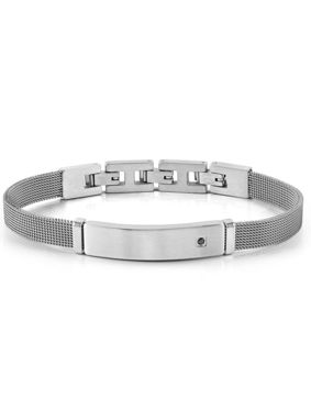 Nomination Sealover link teräsrannekoru zirkonioilla Black 135007/007