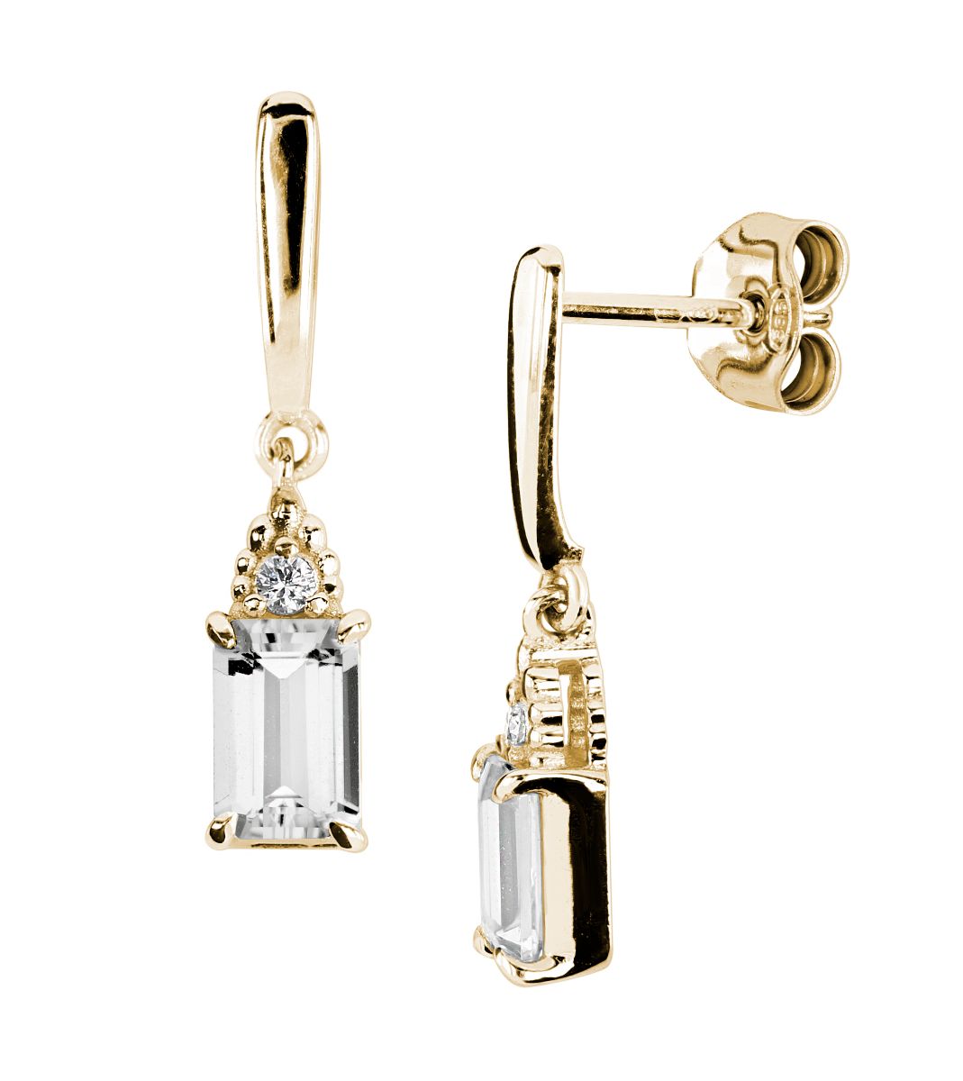 Kohinoor Celeste 0,04 ct topaasi-timanttikorvakorut 143-441KT-04