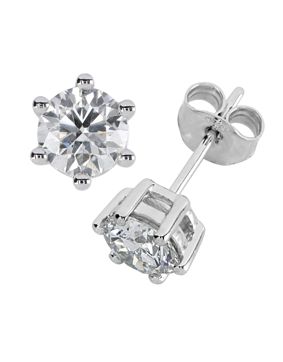 Kohinoor Theia valkokultaiset timanttikorvakorut 1.00 ct 143-460V-200L