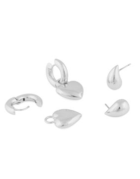 SNÖ of Sweden Maine statment korvakorusetti 3 hopeanvärinen 1332-6600256