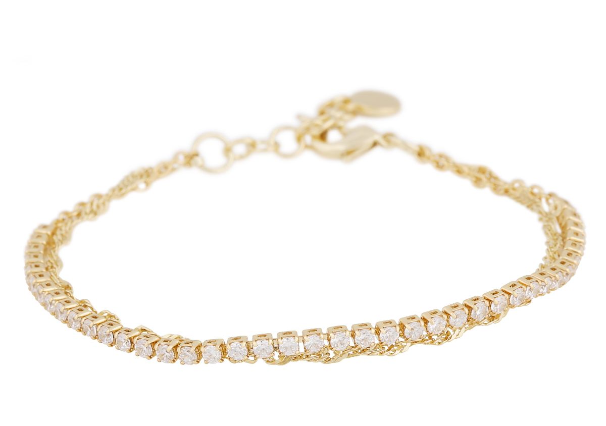 SNÖ of Sweden Mayfair stone double rannekoru kullanvärinen/kirkas 1340-3200251