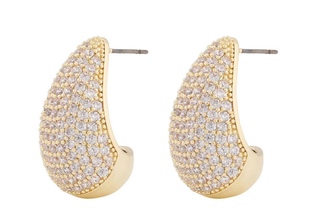 SNÖ of Sweden Naomi big drop kullanväriset korvakorut kirkas 1334-6100251