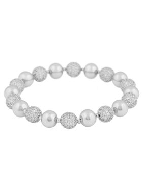 SNÖ of Sweden Naomi joustava rannekoru hopeanvärinen/kirkas 1334-3400012