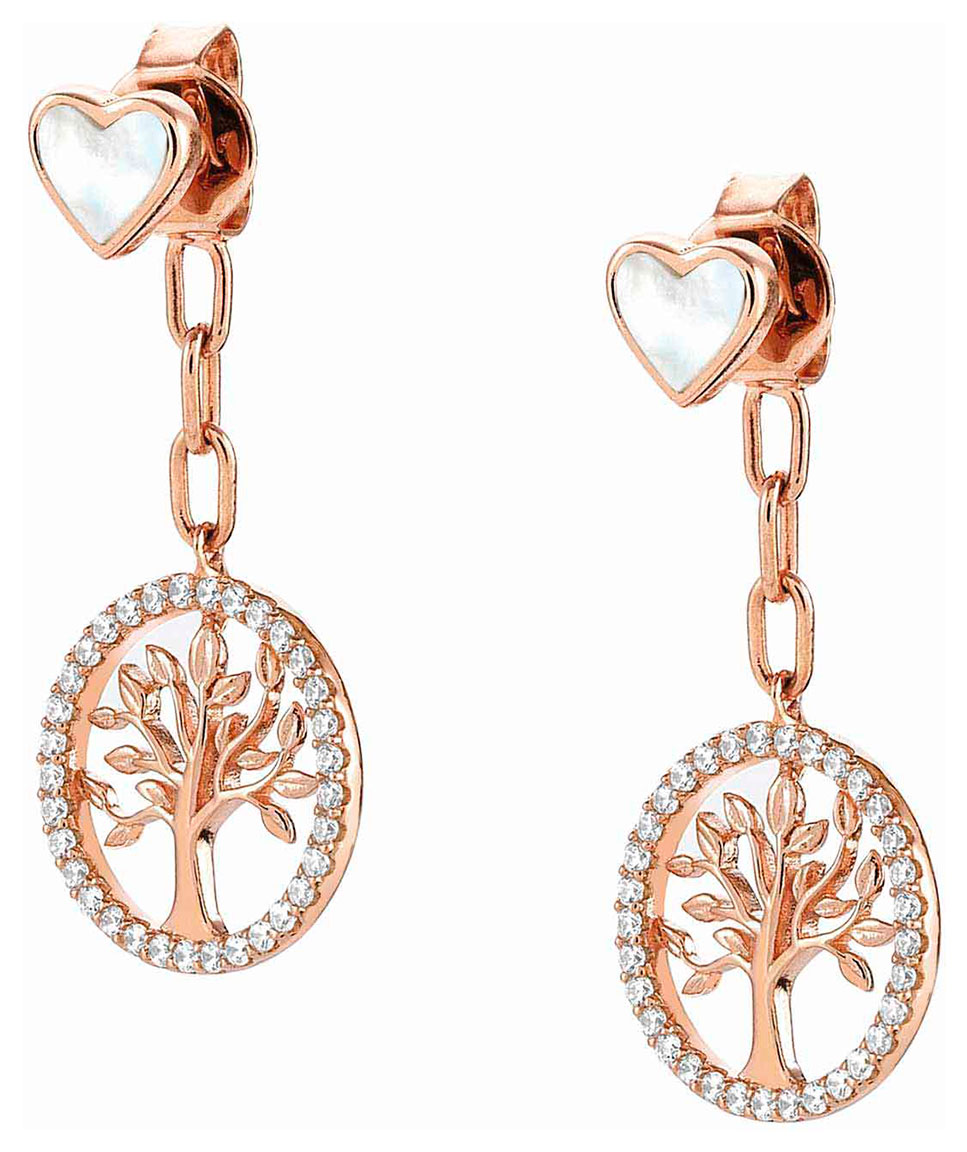 Nomination Vita with Mother of Pearl Hearts korvakorut Rose Gold korvakorut 148403 002