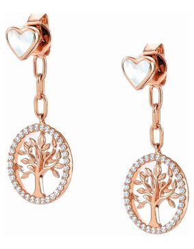 Nomination Vita with Mother of Pearl Hearts korvakorut Rose Gold korvakorut 148403 002