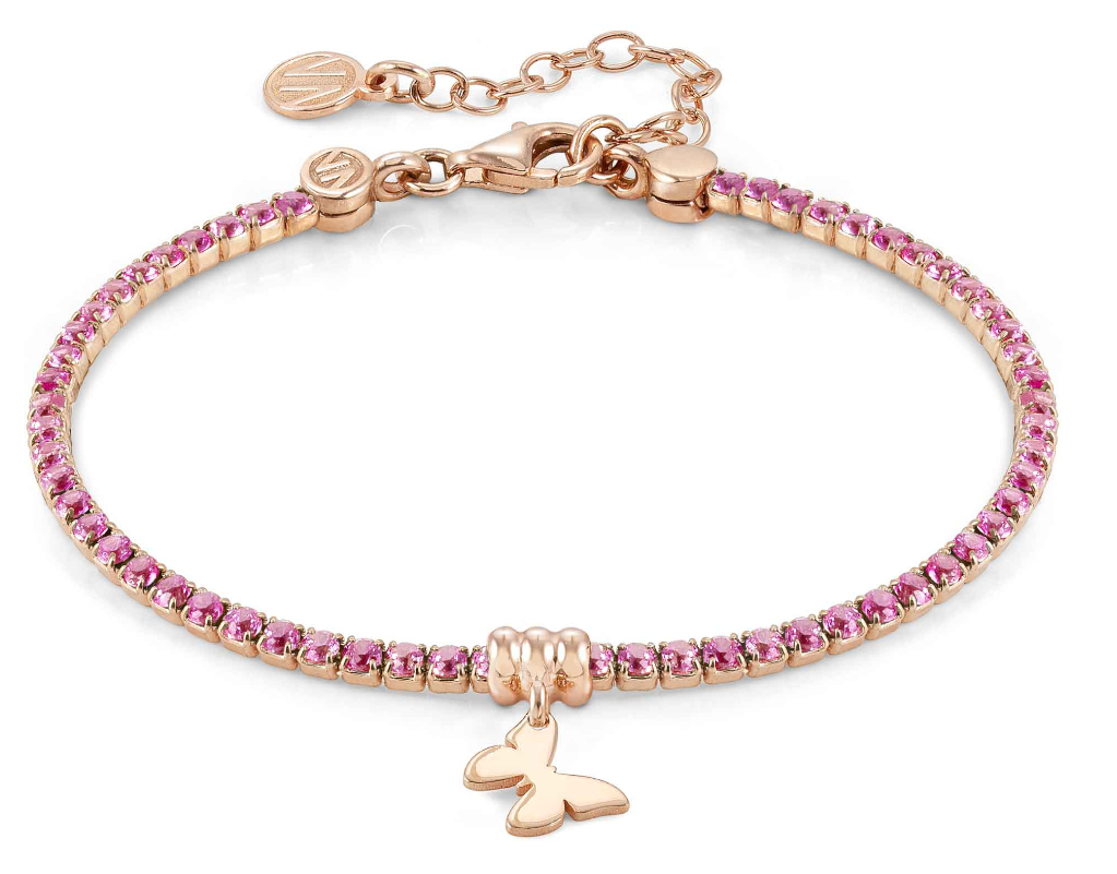 Nomination Chic & Charm rannekoru Ruusukulta vaaleanpunainen perhonen 148612/036