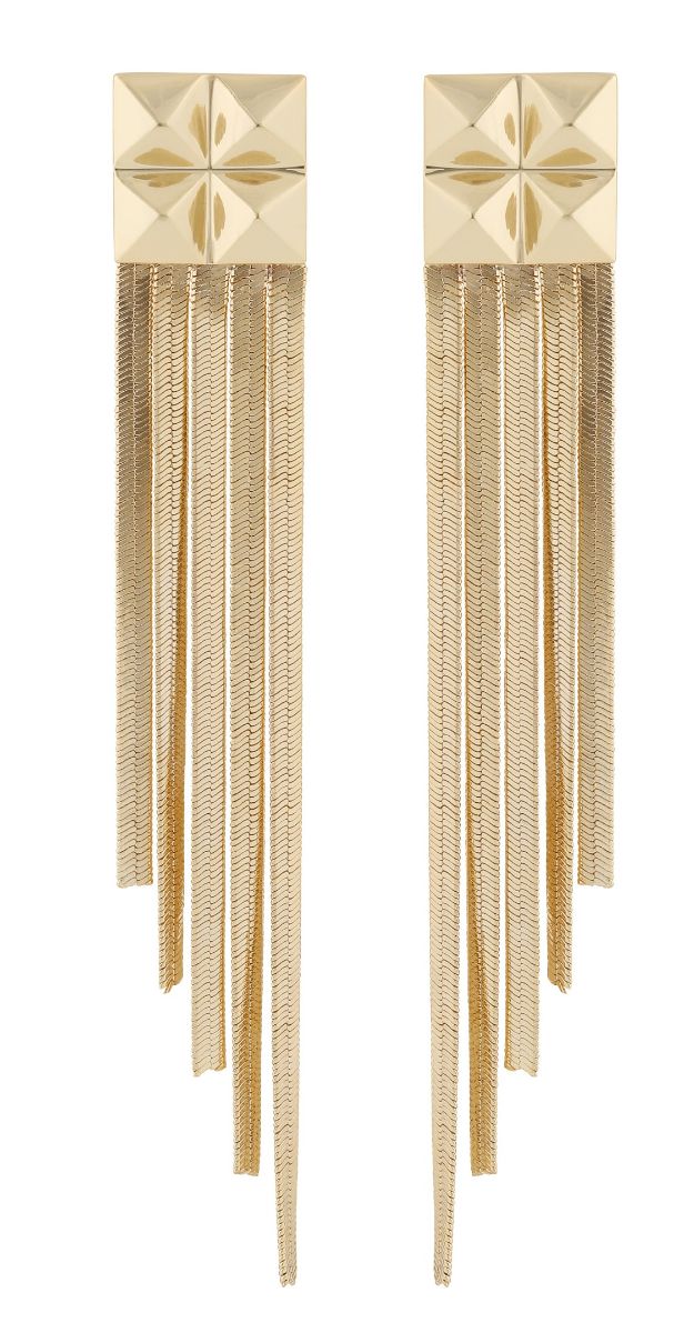 SNÖ of Sweden Tina square tassel kullanväriset korvakorut 1337-6500257