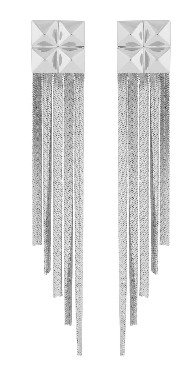 SNÖ of Sweden Tina square tassel hopeanväriset korvakorut 1337-6500256