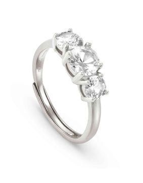 Nomination Color Wave silver kolmikivinen sormus 149815/001