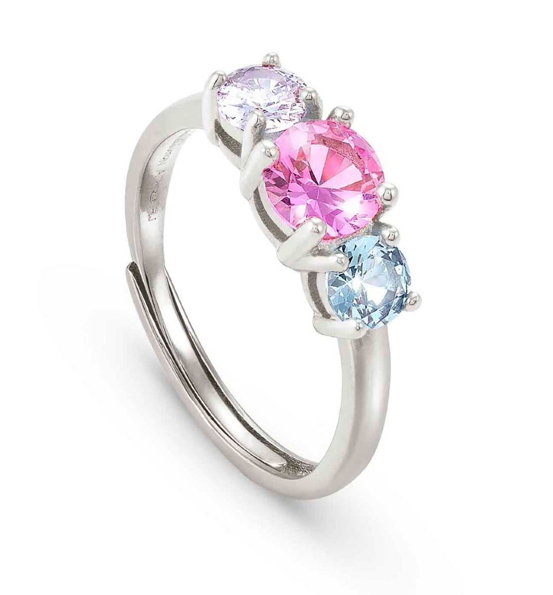 Nomination Color Wave mixed silver kolmikivinen värikivisormus 149815/005