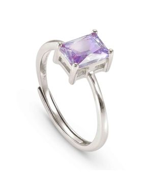 Nomination Color Wave silver lavender yksikivinen sormus 149824/030
