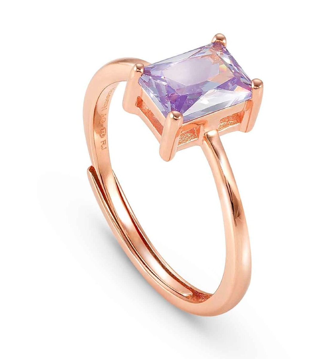 Nomination Color Wave lavender rose gold yksikivinen sormus 149824/033