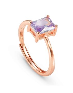 Nomination Color Wave lavender rose gold yksikivinen sormus 149824/033