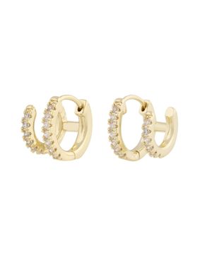 SNÖ of Sweden Seine double oval korvakorut g/clear 1348-6500251