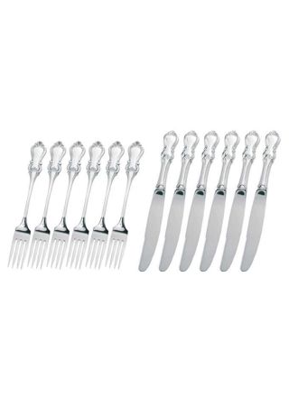 Romantiikka Hopeiset 6kpl Ruokahaarukkaa ja -veistä