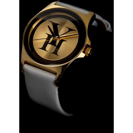 Yvette Hass Leather Link Gold