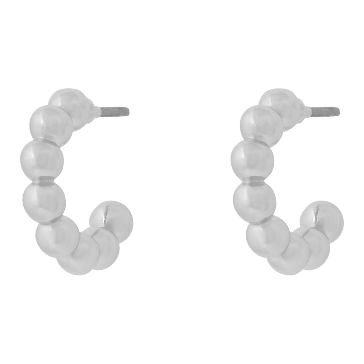 Snö of Sweden Bennet ovaalit hopeoidut korvakorut iso 1390-7000256