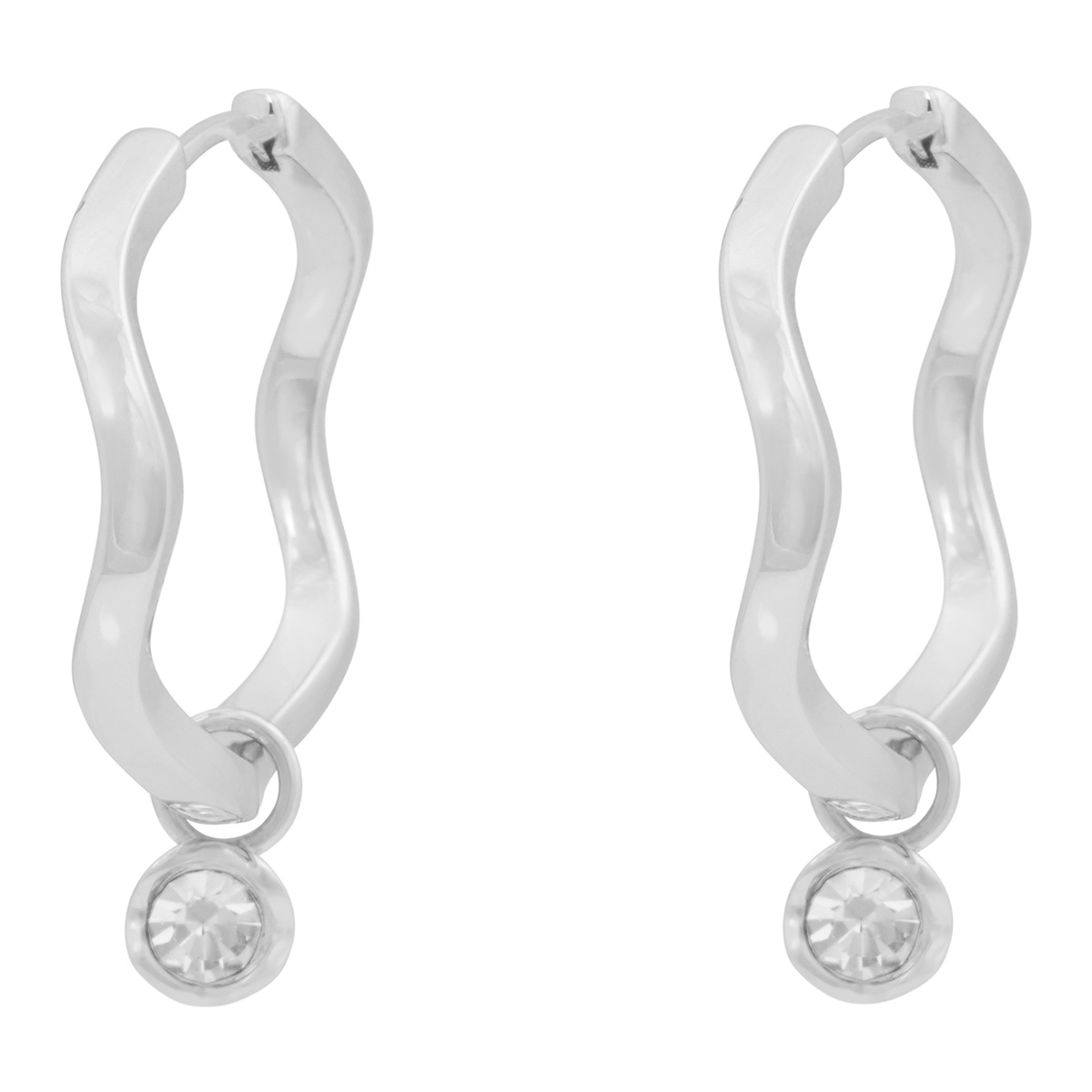 Snö of Sweden Kitty hopeoidut kristalliriipus korvakorut 1392-6700012