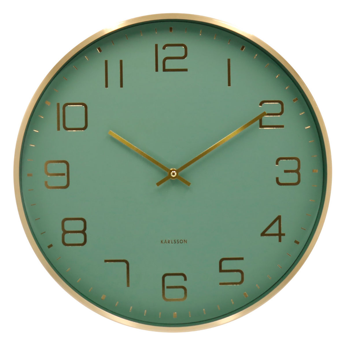 Karlsson seinäkello Elegance Glow jungle green KA5973GR