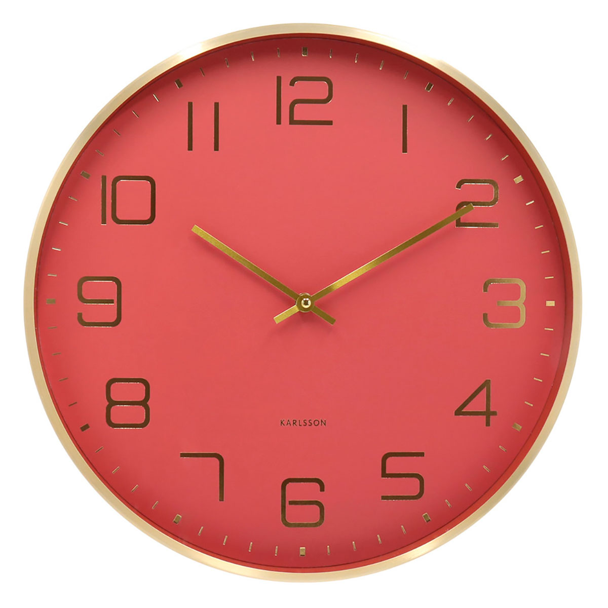 Karlsson seinäkello Elegance Glow red ochre KA5973RD