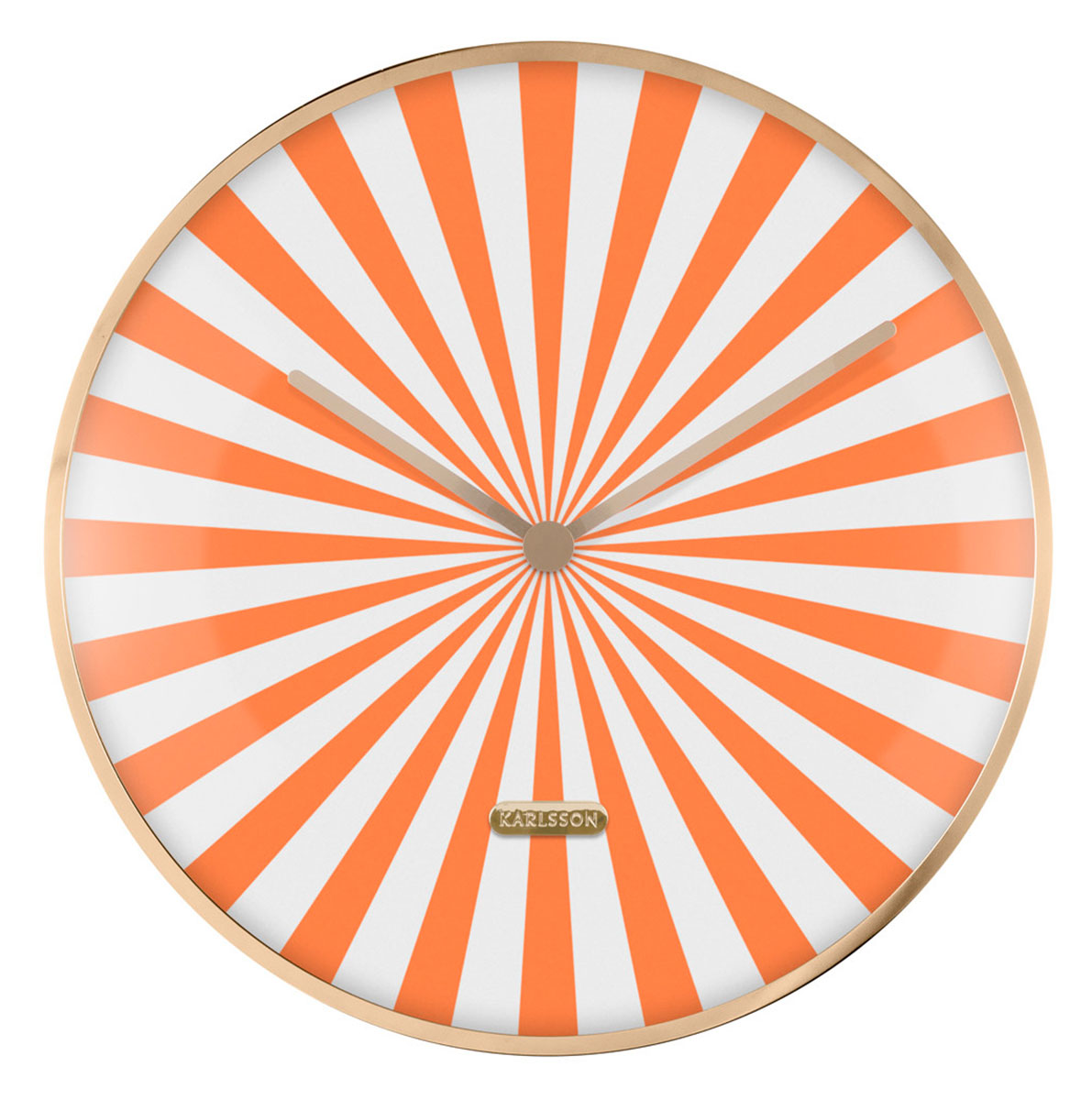 Karlsson seinäkello Candy Swirl Dome bright orange & white KA6007OR