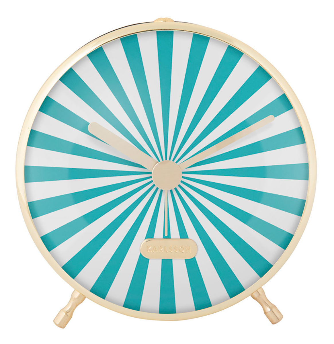 Karlsson herätyskello Candy Swirl turquoise blue & white KA6008BL