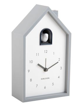 Karlsson herätyskello Modern Cuckoo mouse grey KA6015GY