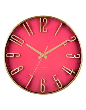 Karlsson seinäkello Elevated Glam metallic dark pink KA6016PI