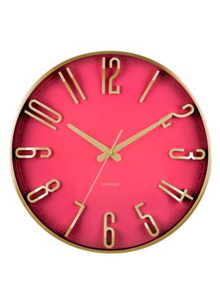 Karlsson seinäkello Elevated Glam metallic dark pink KA6016PI