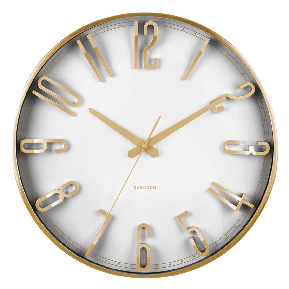 Karlsson seinäkello Elevated Glam metallic white KA6016WH