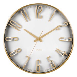 Karlsson seinäkello Elevated Glam metallic white KA6016WH main product photo