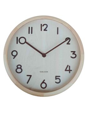 Karlsson seinäkello Pure Bold light wood KA6021WD