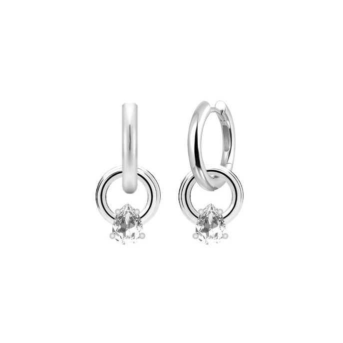 Snö of Sweden Callie hopeoidut korvakorut 10 mm 1396-7500012