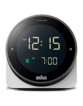 Braun digitaalinen kosketusnäytöllinen herätyskello valkoinen BC24W