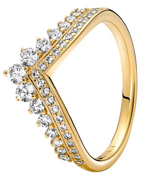 Pandora kullattu tiara sormus zirkonioilla 167736C01