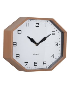 Karlsson seinäkello Modern Factory Octagon mocha brown KA6067BR