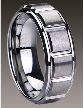Bosie titanium / tungsten sormus 8mm TI&TU733