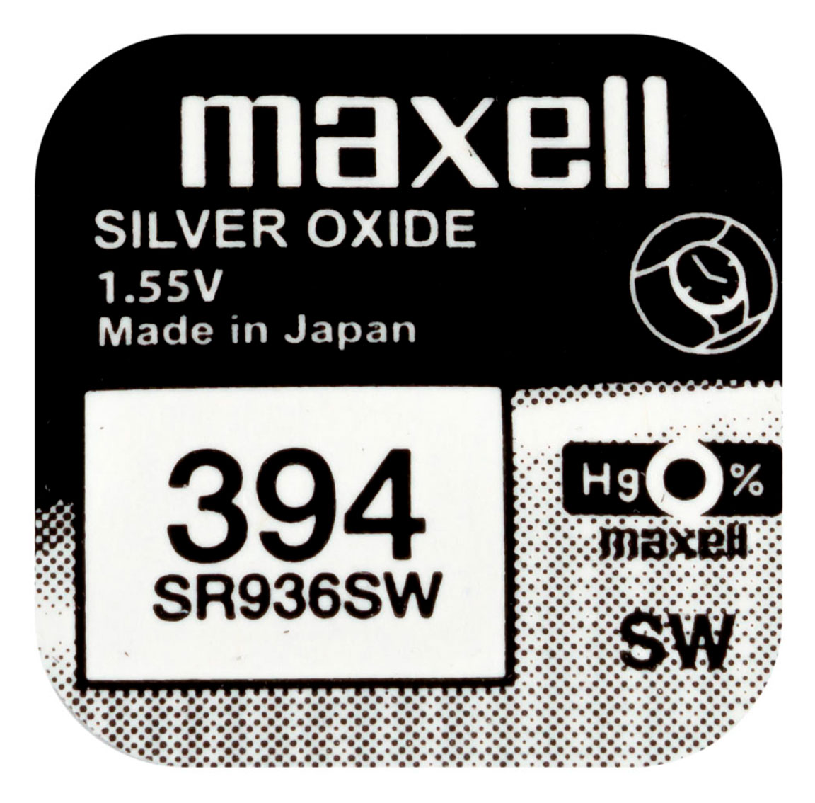 Maxell SR936SW hopeaoksidiparisto 394