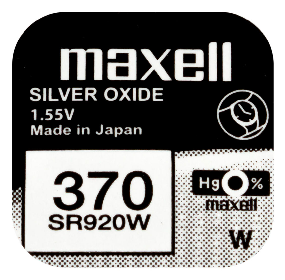 Maxell SR920W hopeaoksidiparisto 370