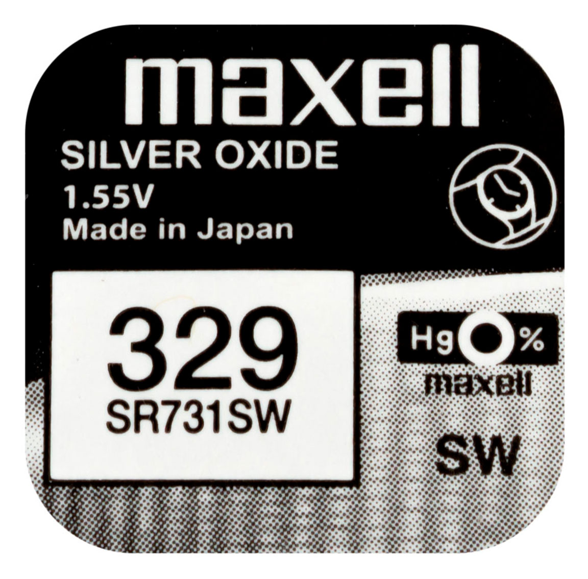 Maxell SR731SW hopeaoksidiparisto 329