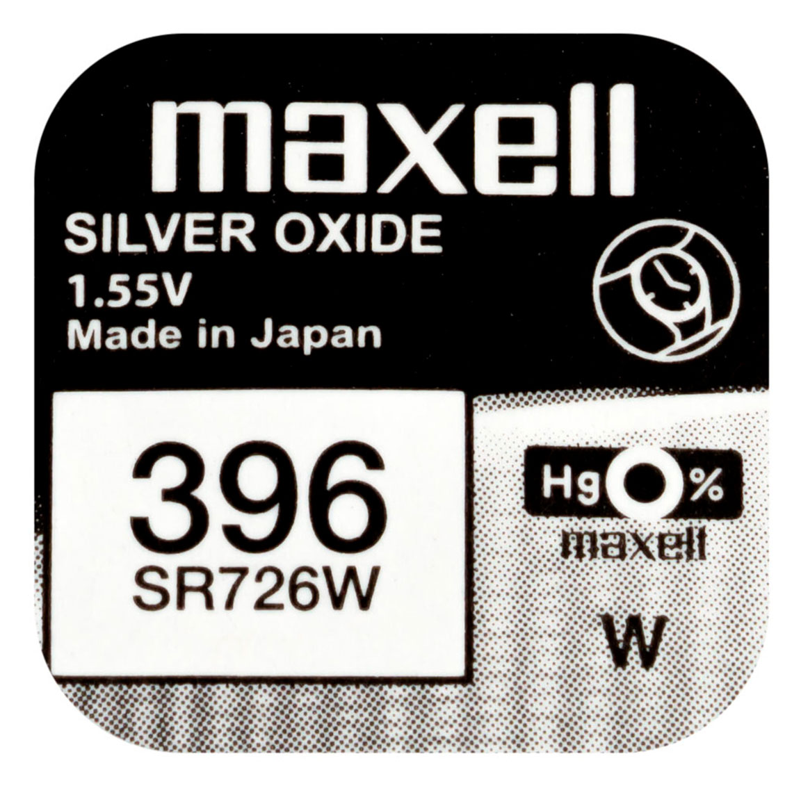 Maxell SR726W hopeaoksidiparisto 396