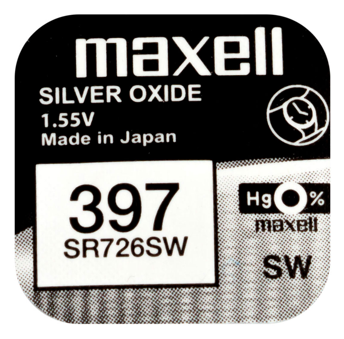 Maxell SR726SW hopeaoksidiparisto 397